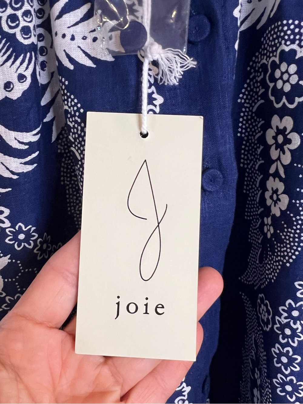 Joie Linen Blend Floral Bubble Sleeve Blouse - Picture 8 of 9